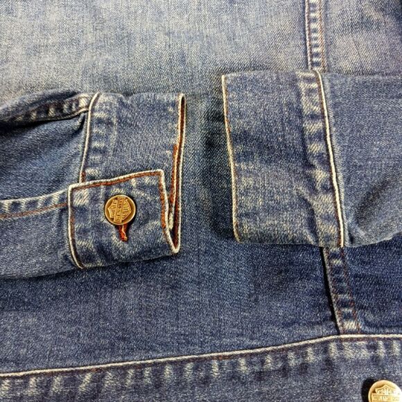 Harley Davidson Y2K Womans Denim Jacket Embroidered V-Twin Back. Womans Large.. - Picture 16 of 16